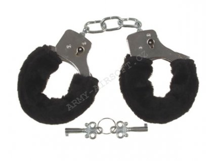 Pouta řetízková plyš ČERNÁ - MFH  Obrana