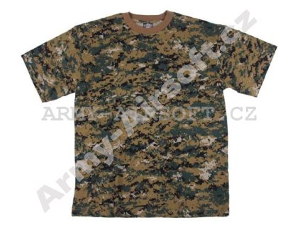 Tričko Digital Woodland  Maskáče