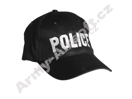 Čepice BASEBALL s nápisem 'POLICE' ČERNÁ  Maskáče