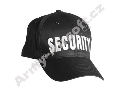 Čepice BASEBALL s nápisem 'SECURITY' ČERNÁ  Maskáče