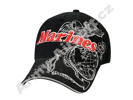 Čepice DELUXE US.MARINES BASEBALL ČERNÁ  Maskáče