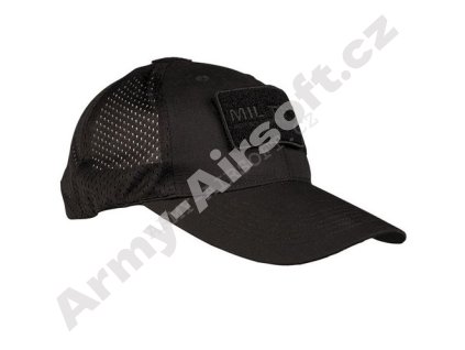 Čepice síťovaná Černá - Mil-tec  Maskáče