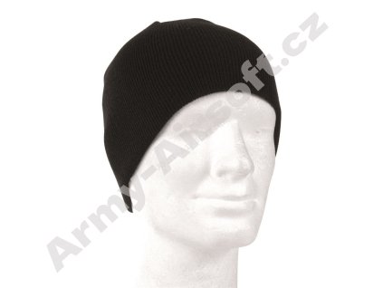 Čepice BEANIE pletená POLYACRYL ČERNÁ - MIL-TEC  Maskáče