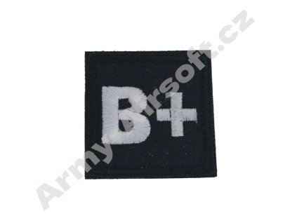 Nášivka krevní skupina B+ (POS) černá - ACM  Army shop