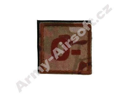 Nášivka krevní skupina 0- (NEG) Multicam - ACM  Army shop