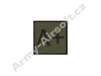 Nášivka krevní skupina A+ (POS) oliv - ACM  Army shop