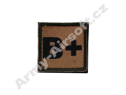 Nášivka krevní skupina B+ (POS) coyote - ACM  Army shop