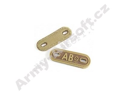 Nášivka 3D krevní skupina AB+ Coyote - Emerson  Army shop