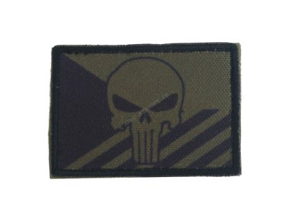 Nášivka CZ VLAJKA PUNISHER zelená  Army shop