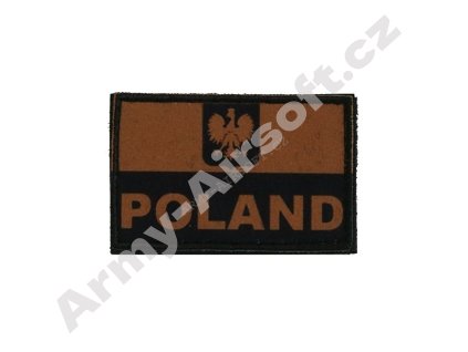 Nášivka vlajka PL boj. 7x5 písková  Army shop