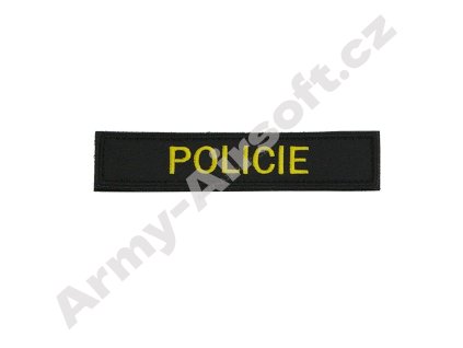 Nášivka Jmenovka black POLICIE  Army shop