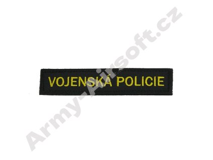 Nášivka Jmenovka black VOJENSKÁ POLICIE  Army shop