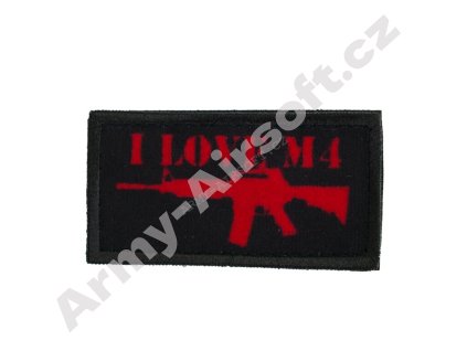 Nášivka I LOVE M4 Red  Army shop