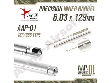 Airsoft precizní hlaveň 6,03 pro AAP01 (129mm) - Action Army  Airsoft