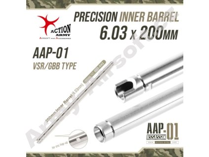 Airsoft precizní hlaveň 6,03 pro AAP01 (200mm) -  Action Army  Airsoft