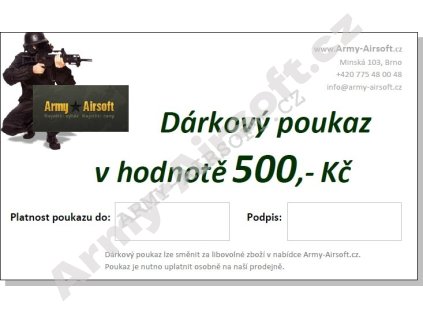 Dárkový poukaz v hodnotě 500,-Kč