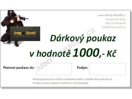 Dárkový poukaz v hodnotě 1000,-Kč