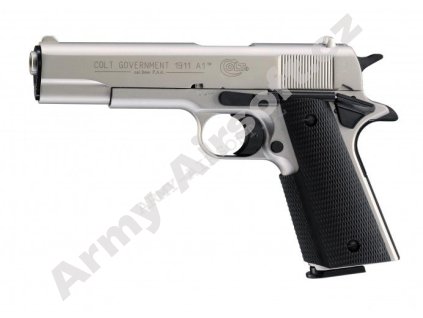 Plynová pistole Colt Government 1911 A1 nikl cal.9mm