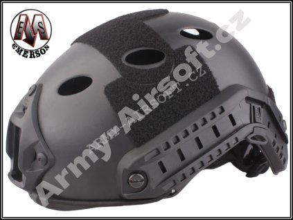 Replika balistické helmy s montážemi - Black EMERSON  Army shop