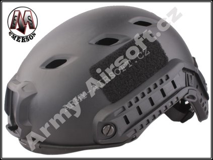Replika balistické helmy FAST s montážemi - Black EMERSON  Army shop