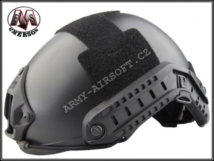 Replika balistické helmy MH s montážemi - Black EMERSON  Army shop