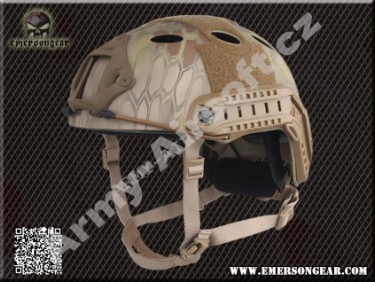 Replika balistické helmy s montážemi - Kryptek Mandrake EMERSON  Army shop