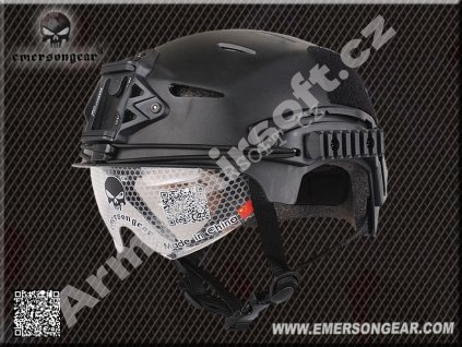 Replika helmy s montážemi EXF - Black - EMERSON  Army shop