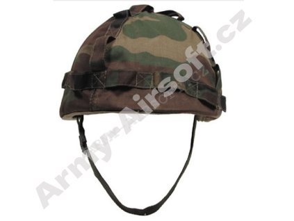 Plastová helma s potahem Woodland - MFH  Army shop