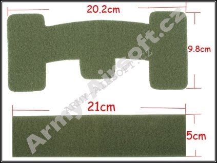 Sestava suchých zipů na helmu mod.1 - Olive ACM  Army shop