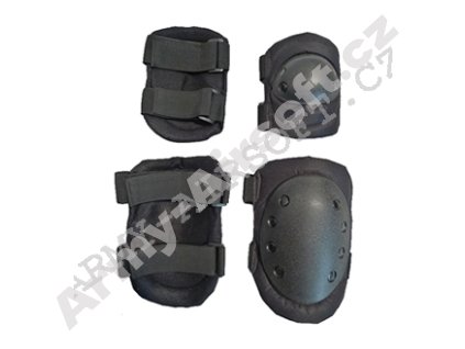 Chrániče na kolena + lokty ČERNÉ sada  Army shop