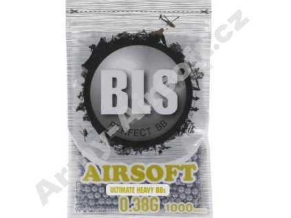 Airsoftové kuličky 0,38g 1000ks šedé - BLS  Airsoft