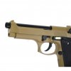 Airsoftová pistole M92S TAN celokov, blowback - WE  Airsoft