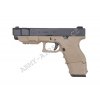 Glock 33 Gen3 advanced - TAN, kovový závěr, blowback - WE  Airsoft
