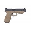 Glock 26C Gen4 advanced - TAN, kovový závěr, blowback - WE  Airsoft