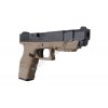 Glock 26C Gen4 advanced - TAN, kovový závěr, blowback - WE  Airsoft