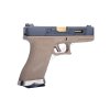 W-Force G18 - Black/TAN - kovový závěr, zlatá hlaveň, blowback  Airsoft