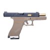 W-Force G18 - Black/TAN - kovový závěr, zlatá hlaveň, blowback  Airsoft