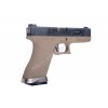 W-Force G17 - Black/TAN - kovový závěr, stříbrná hlaveň, blowback  Airsoft