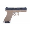 W-Force G17 - Black/TAN - kovový závěr, stříbrná hlaveň, blowback  Airsoft