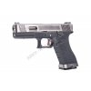 W-Force G17 - Silver/Black - kovový závěr, stříbrná hlaveň, blowback  Airsoft