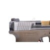 W-Force G17 - Silver/TAN - kovový závěr, zlatá hlaveň, blowback  Airsoft