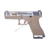 W-Force G17 - Silver/TAN - kovový závěr, zlatá hlaveň, blowback  Airsoft