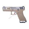 W-Force R17 - Silver/TAN - kovový závěr, zlatá hlaveň, blowback  Airsoft