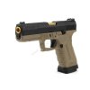 GP1799 T6 - GBB, černý kovový závěr, pískový rám, zlatá hlaveň  Airsoft
