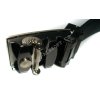 Opasek kalhotový, kožený, černý s přezkou  Maskáče