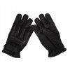 Rukavice kožené s výplní z křemého písku ČERNÉ - MFH  Maskáče