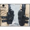Pistolové pouzdro stehenní ČERNÉ  Airsoft