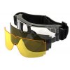 Brýle GX-1000 Anti-Fog 3 skla Black - ACM  airsoft