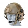 Ochranná sluchátka s mikrofonem na přilbu M32H TAN - Earmor  Army shop