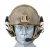 Ochranná sluchátka s mikrofonem na přilbu M32H TAN - Earmor  Army shop